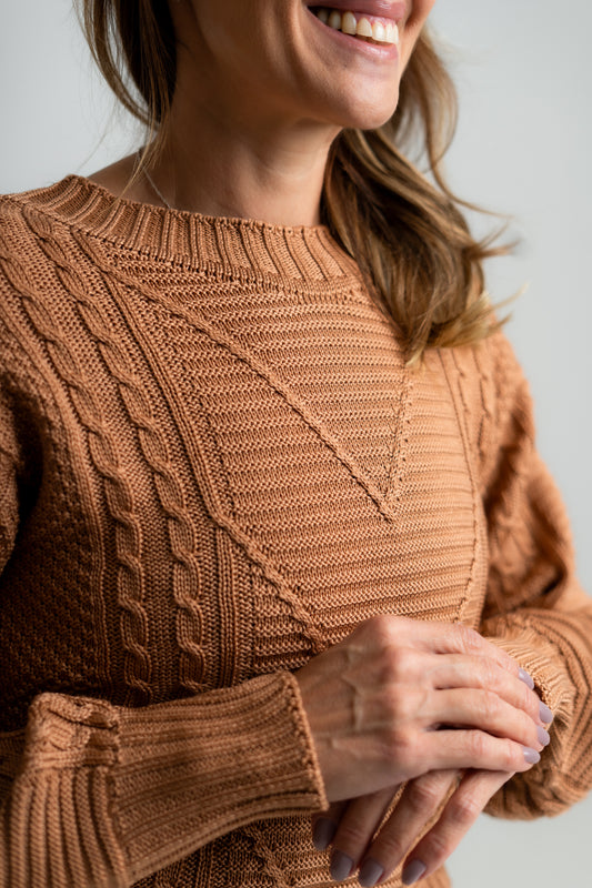 Blusa Tricot Trama Relevo Comfy